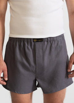 The Linen Boxer Shorts  Grey