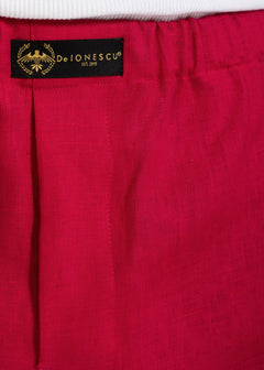 The Linen Boxer Shorts  Siclam Red