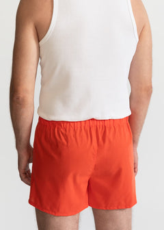 The Cotton Boxer Shorts Coral Orange