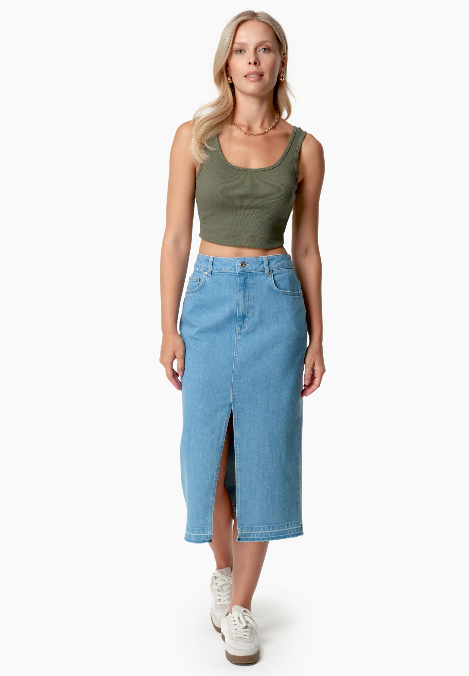 Iriss Croptop Olijf