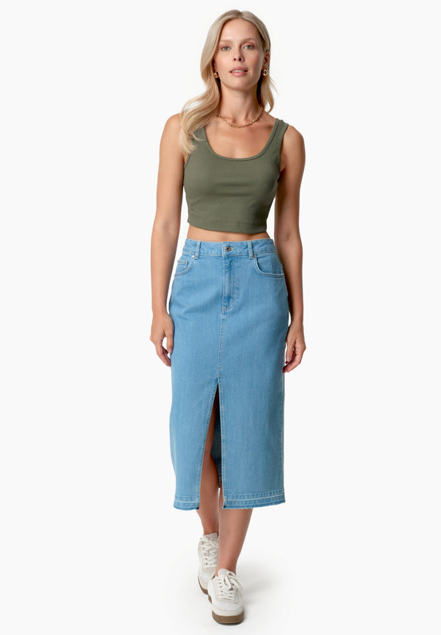 Iriss Croptop Olijf