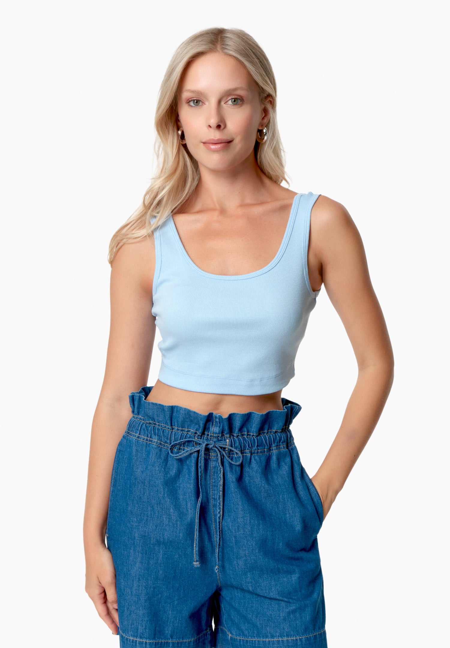 Iriss Croptop Seashell Blue