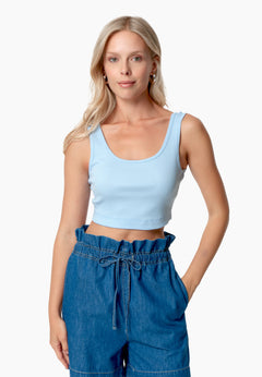 Iriss Croptop Seashell Blue