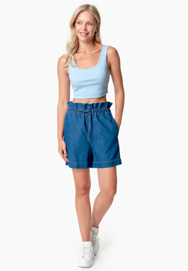Iriss Croptop Seashell Blue