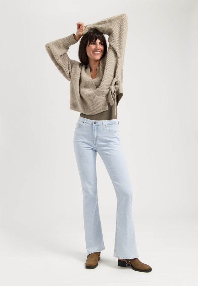 Isy High Flared Jeans Light Stone