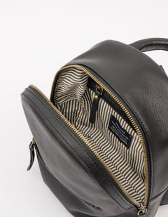 Ivy Mini Backpack Black Soft Grain Leather