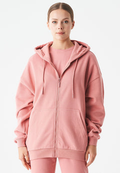 Jale Soft Touch Organic Cotton Sweat Jacket Blush