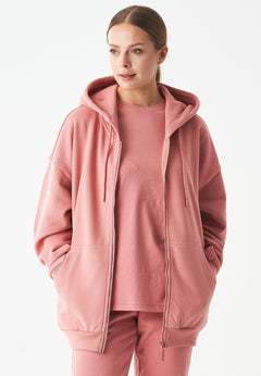 Jale Soft Touch Organic Cotton Sweat Jacket Blush