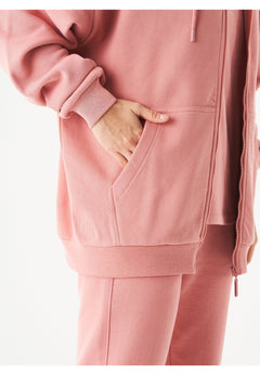 Jale Soft Touch Organic Cotton Sweat Jacket Blush