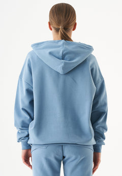 Jale Soft Touch Organic Cotton Sweat Jacket Steel Blue