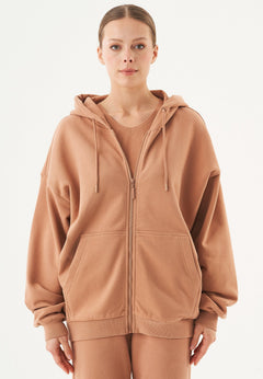 Jale Sweatvest Lichtbruin