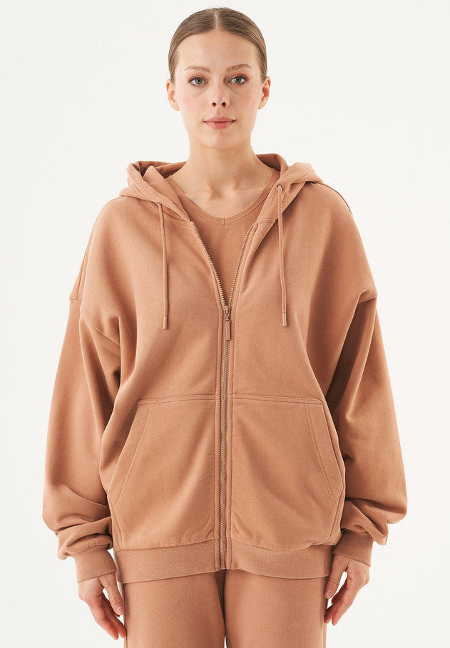 Jale Sweatvest Lichtbruin