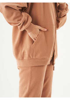Jale Sweatvest Lichtbruin
