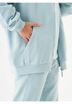 Jale Sweatvest Mintblauw