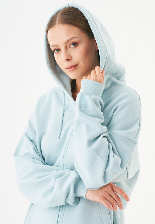 Jale Sweatvest Mintblauw