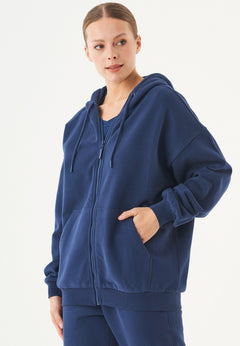 Jale Sweatvest Marineblauw