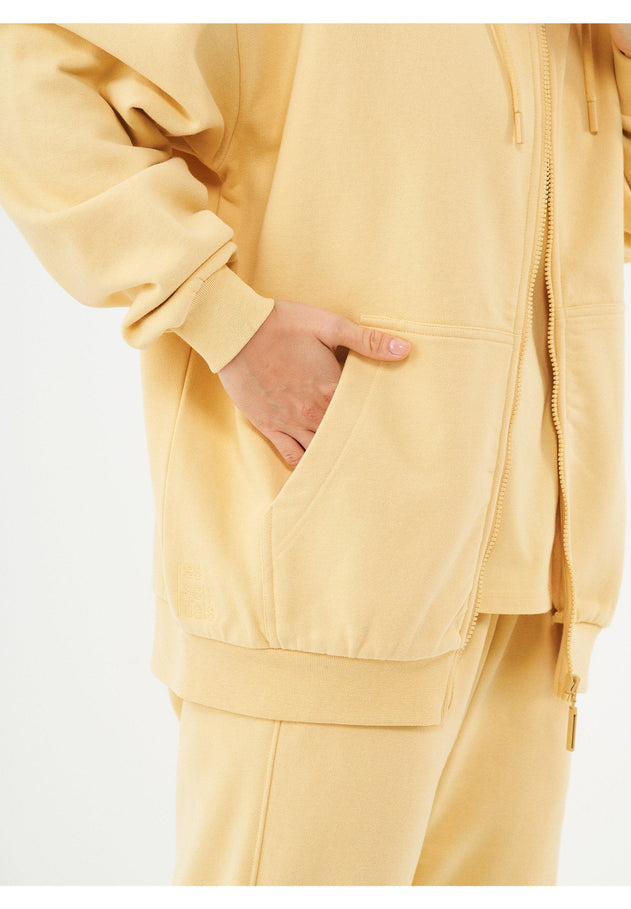 Jale Sweatvest Zachtgeel