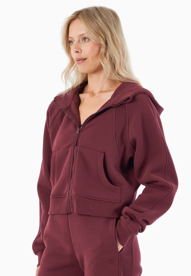 Joddy Zip-Hoodie Bordeaux