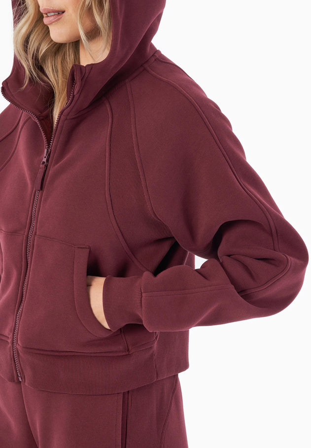 Joddy Zip-Hoodie Bordeaux