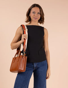 Jackie Midi Bag Classic Leather Cognac