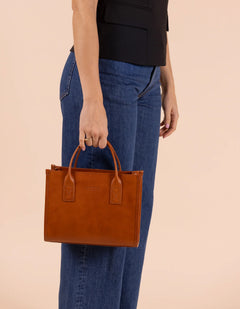 Jackie Midi Bag Classic Leather Cognac