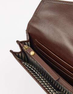 Jo's Purse Classic Leather Chocolate Brown
