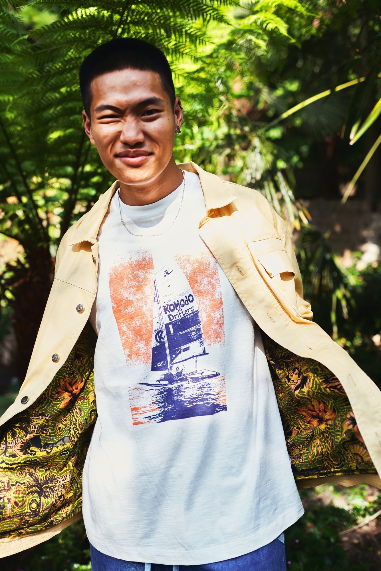 Sailing T-shirt Gebroken wit