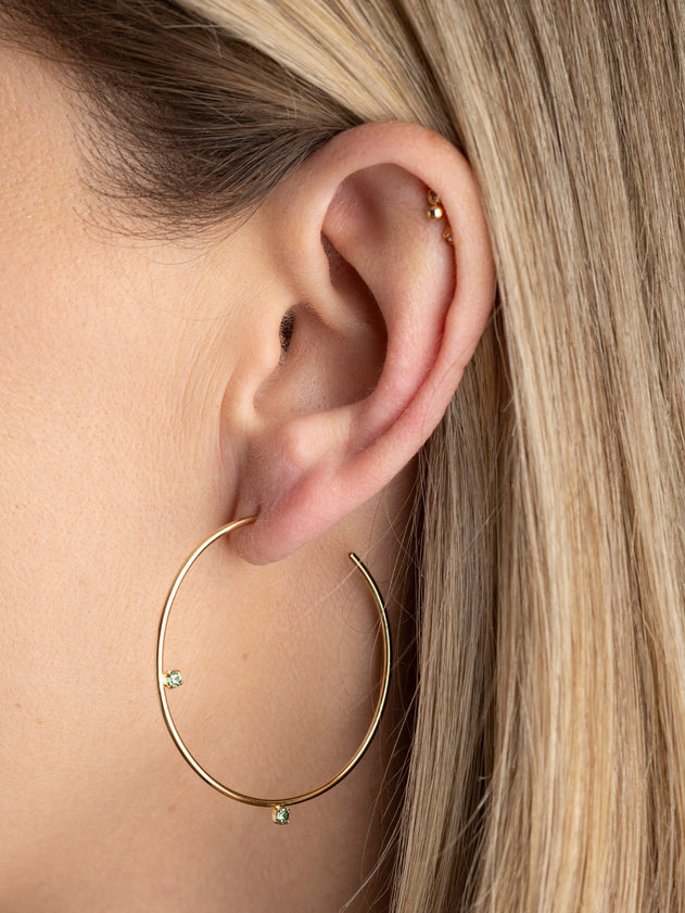 Joshua Hoop Earrings Khaki