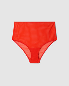 Mesh Highwaist Briefs Fiery Red