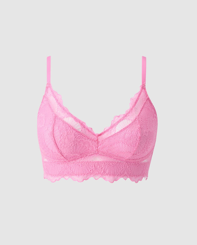 Lace Support+ Bralette Candy Pink