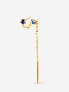 Justin Ketting Oorbellen Blauw