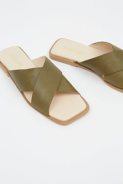 Crossed Sandals Khaki