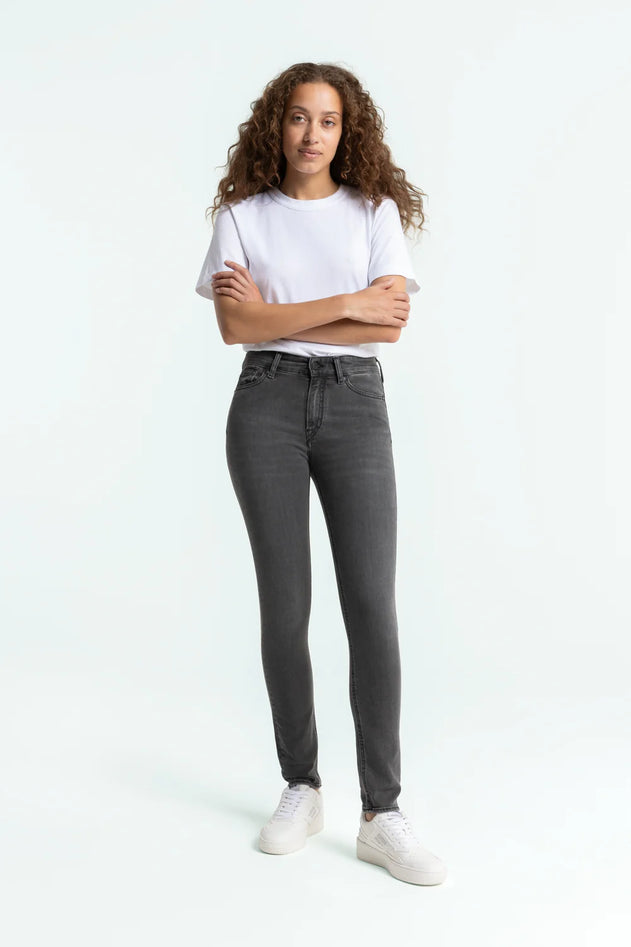 Juno Medium Gray gebruikte jeans