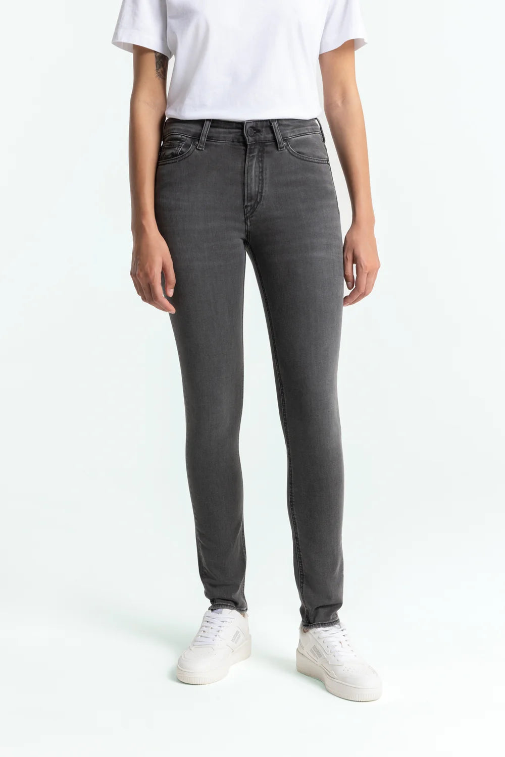 Juno Medium Gray gebruikte jeans