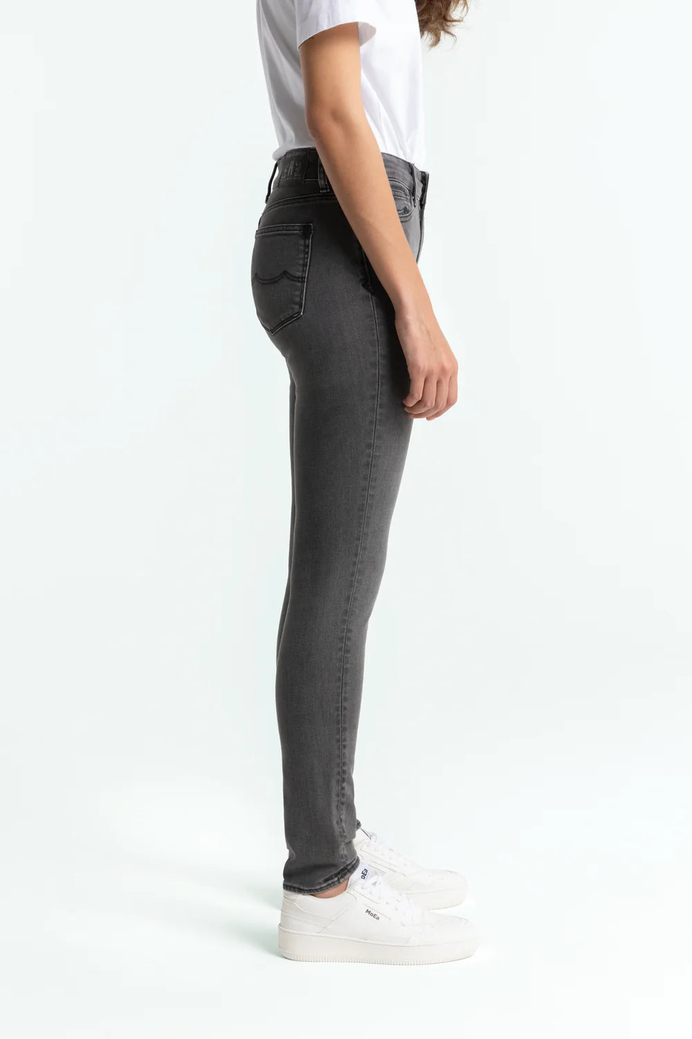 Juno Medium Gray gebruikte jeans