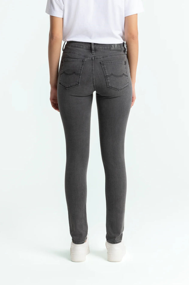 Juno Medium Gray gebruikte jeans