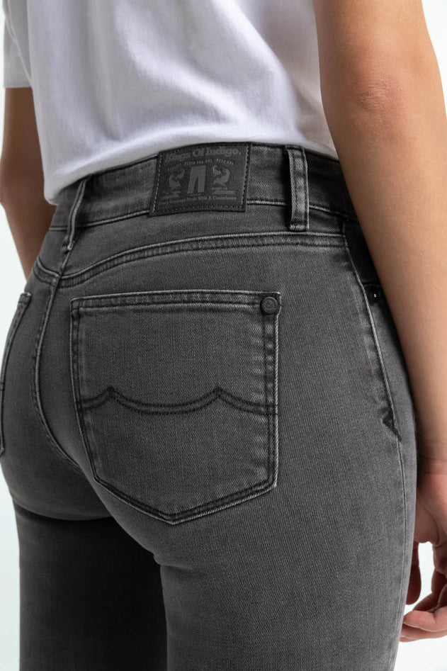 Juno Medium Gray gebruikte jeans