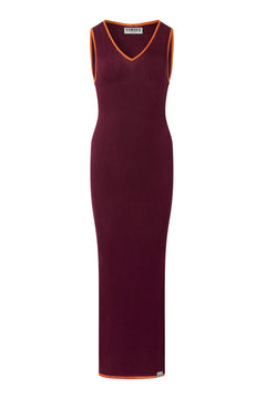 Thandie Organic Cotton/Tencel Knit Dress Berry