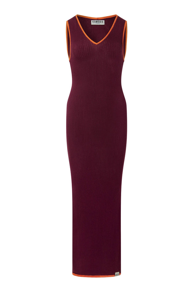 Thandie Organic Cotton/Tencel Knit Dress Berry