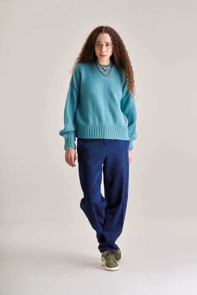 Claudia Denim Trouser Blue