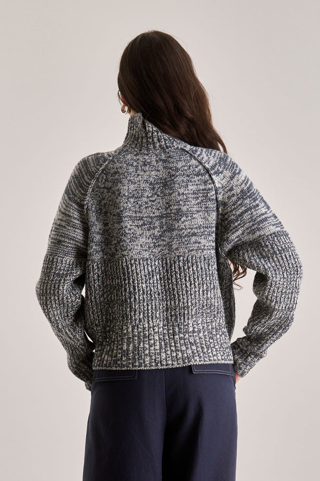 Millie Stripe Trui Antraciet