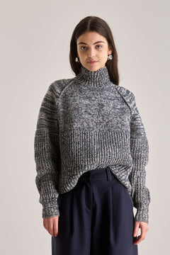 Millie Stripe Trui Antraciet