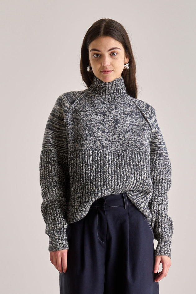Millie Stripe Trui Antraciet