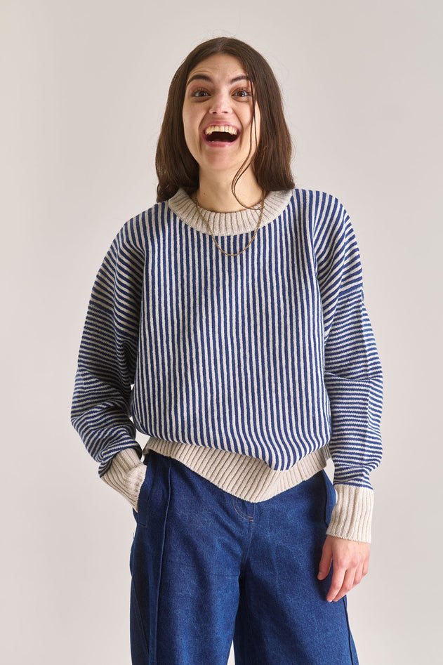 Zizi Stripe Trui Blauw
