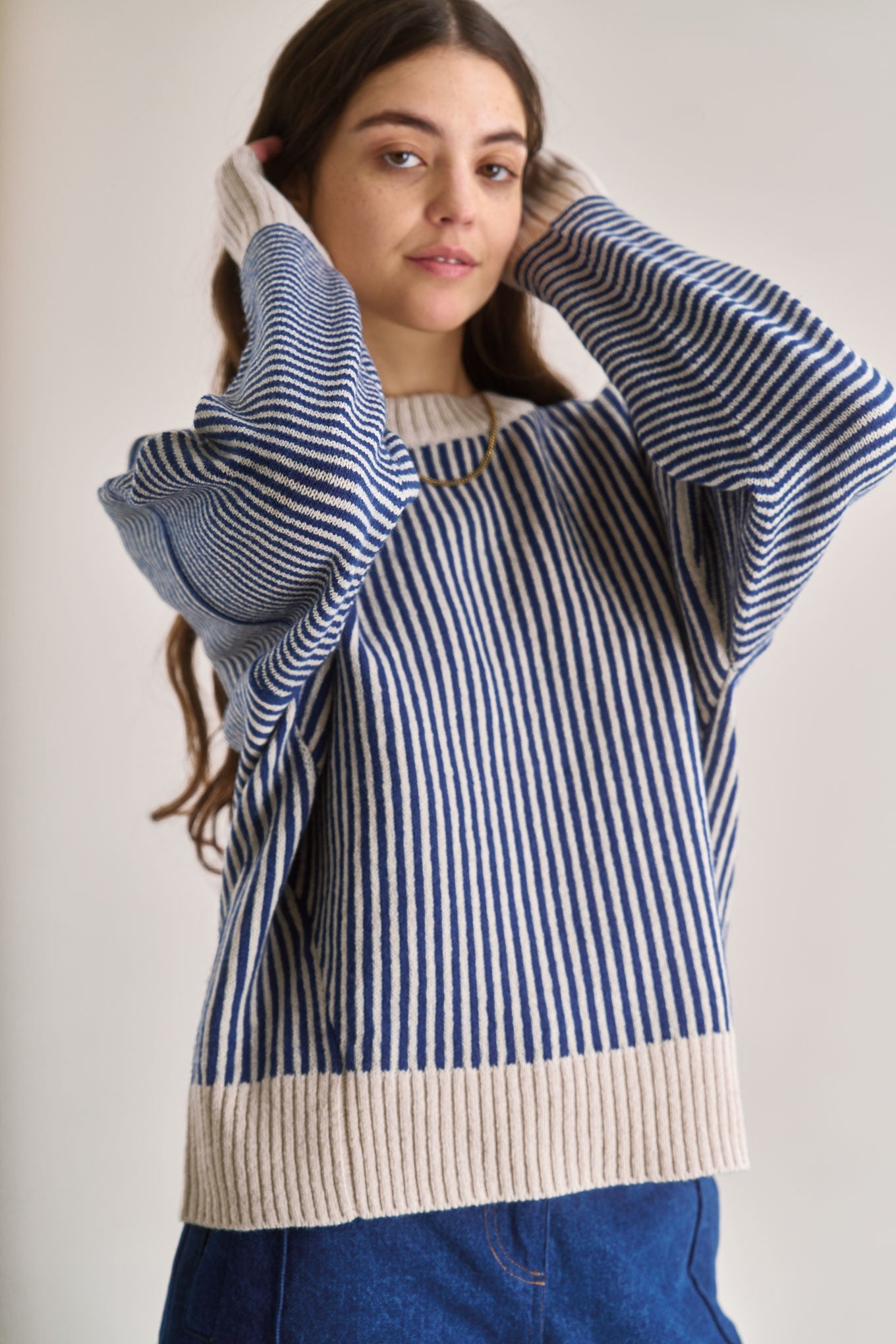 Zizi Stripe Trui Blauw
