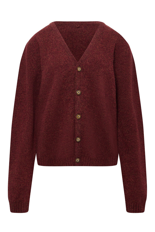 Batsa Wool Cardigan Chestnut