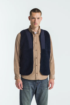 Tenji Unisex Sherpa Vest Maritime Blue