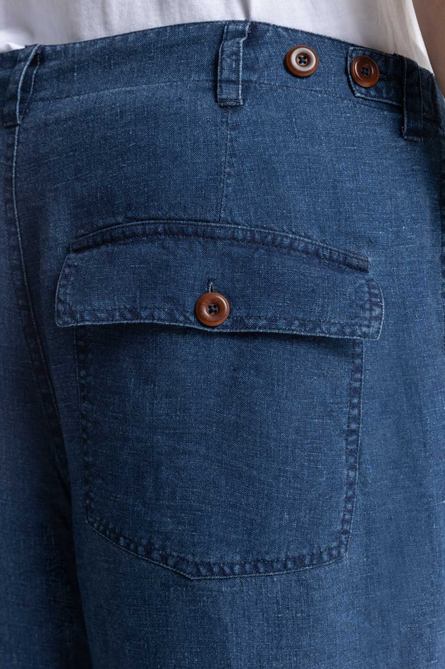 Aesc Trousers Indigo Linen