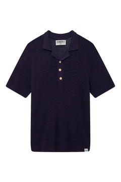 Oliver Cotton Polo Top Navy Blue