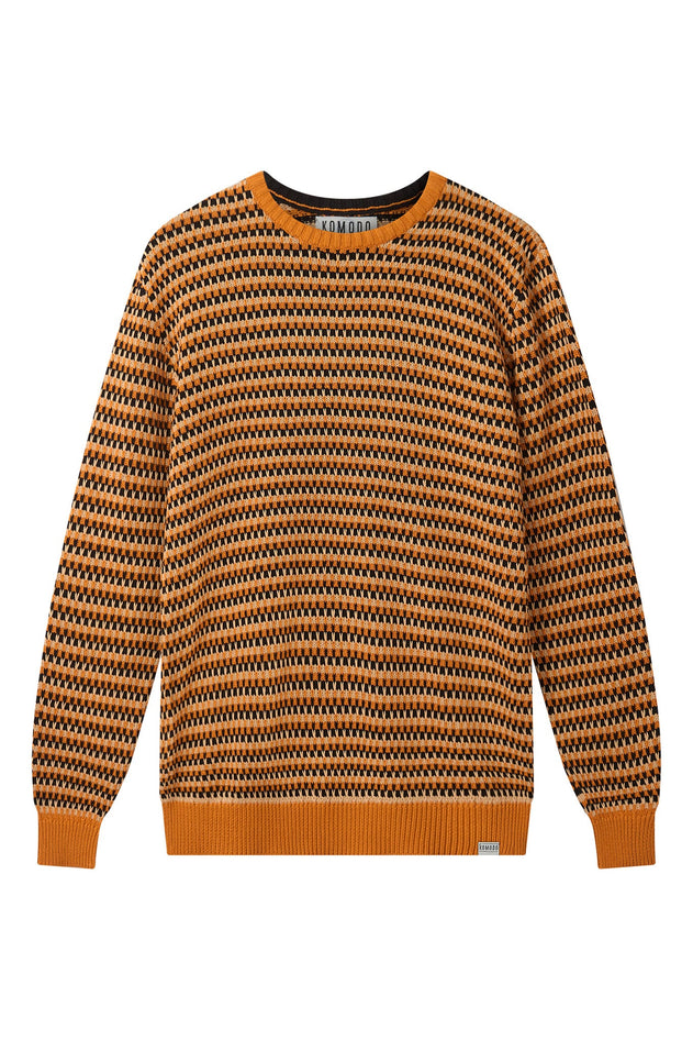 Black organic cotton sweater, front view